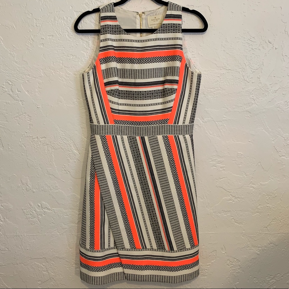 EUC Kate Spade Pink Tribal Print Cocktail Dress